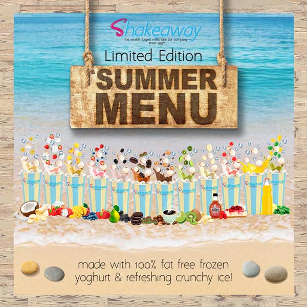 2019 Shakeaway franchise summer menu